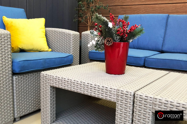 Комплект мебели Rattan Premium 5, СЕРЫЙ