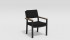 Обеденные группы Gardenini Белла 200черная, алюминий / тик