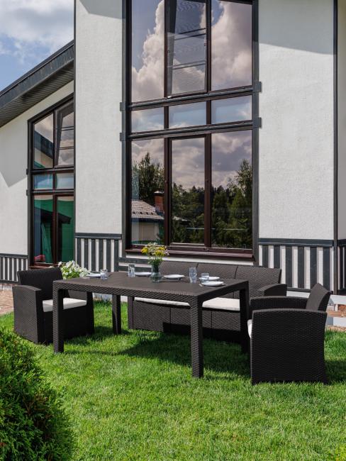 Обеденный комплект LANA DINING S коричневый