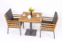 Стол обеденный EGMONT из тика 80x80