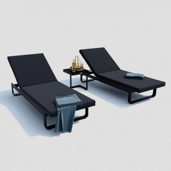 Шезлонг LETTO антрацит - каркас карбон Шезлонг LETTO антрацит - каркас карбон