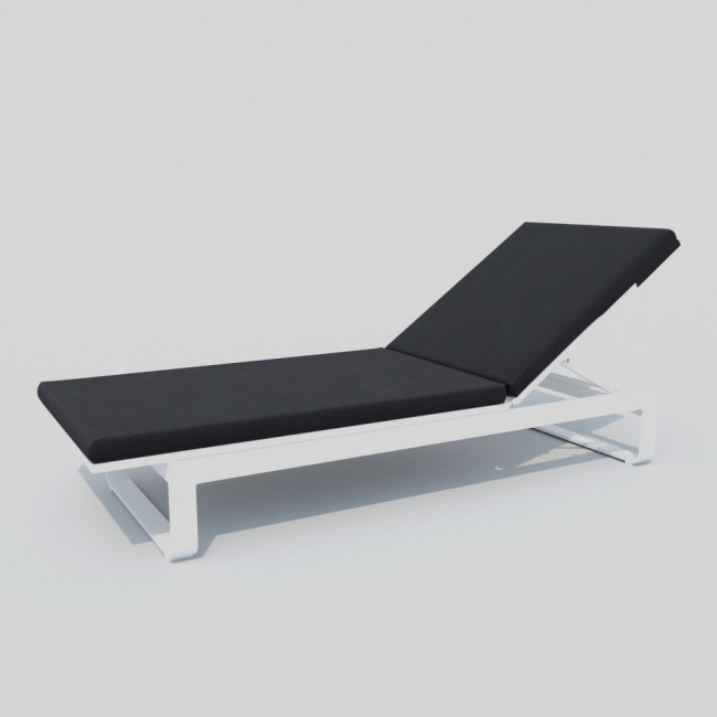 Шезлонг LETTO антрацит - белый каркас Шезлонг LETTO антрацит - белый каркас