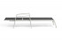 "Парма" шезлонг, каркас алюминий светло-серый (RAL7035) муар, ткань текстилен темно-серая