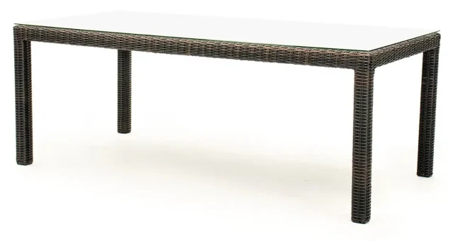 Стол Модерн 200×100 ротанг classic венге столешница стекло