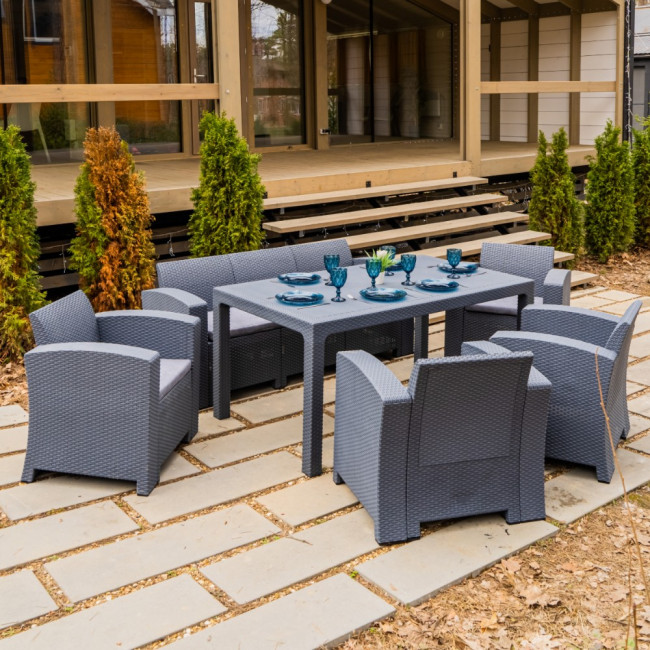 Обеденный комплект LANA LUX DINING L графитовый
