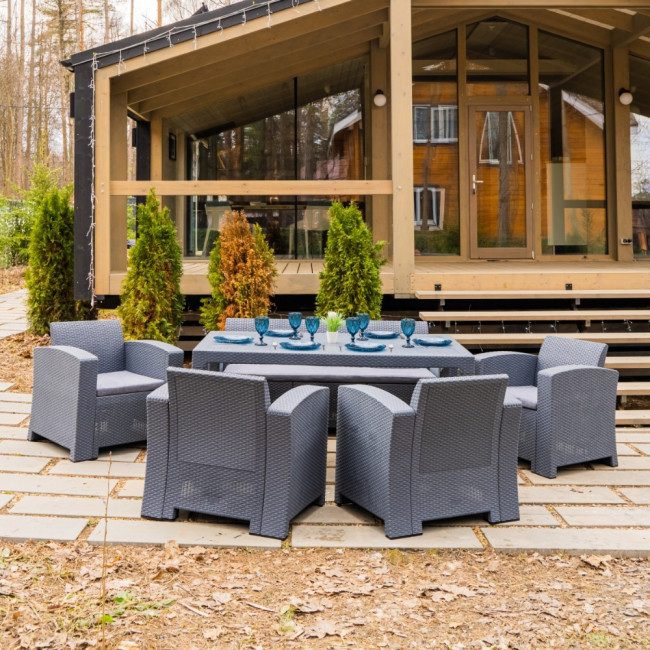 Обеденный комплект LANA LUX DINING L графитовый