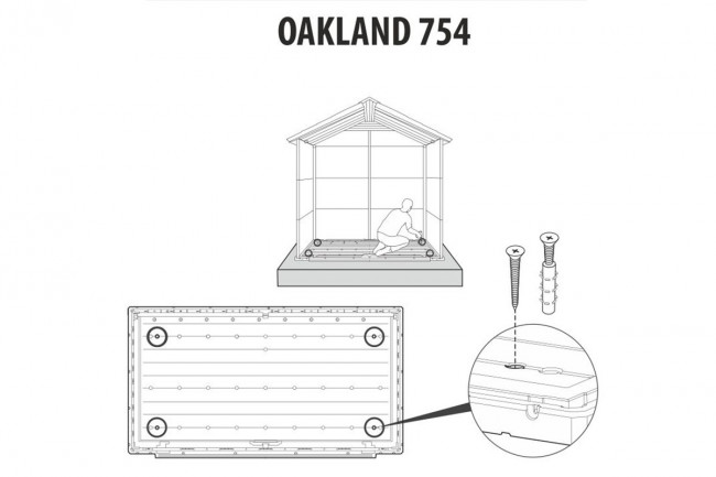 Сарай пластиковый Oakland 754