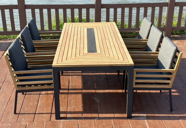 Стол обеденный EGMONT из тика 220x100