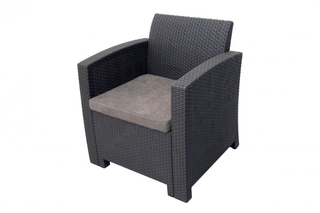 Комплект из 2-х кресел b:rattan Arizona, антрацит с подушками Комплект из 2-х кресел b:rattan Arizona, антрацит с подушками