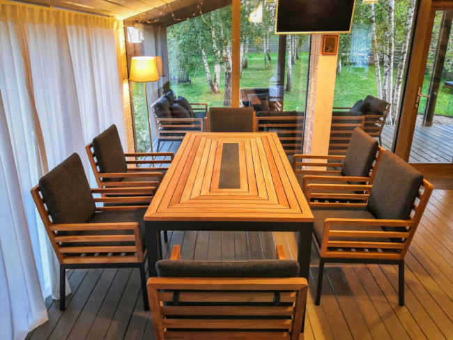 Стол обеденный EGMONT из тика 180x90