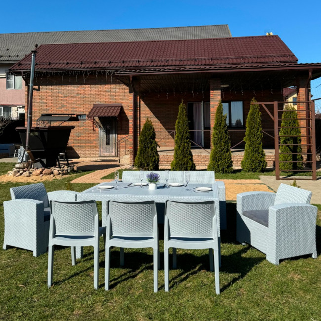 Обеденный комплект LANA LUX DINING XL светло-серый