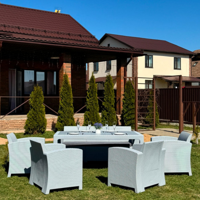 Обеденный комплект LANA LUX DINING L светло-серый