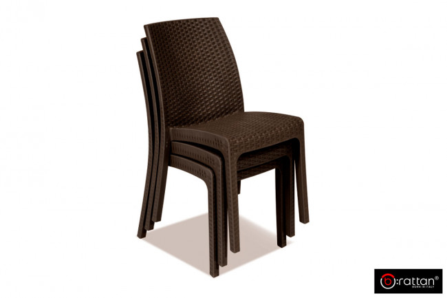 Стул B:rattan VIRGINIA без подлокотников, коричневый
