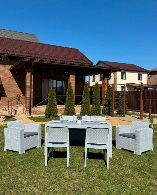 Обеденный комплект LANA LUX DINING M светло-серый
