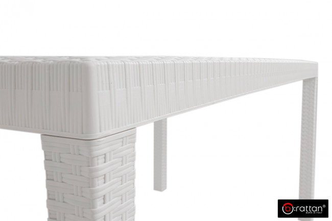Стол B:rattan Houston 1500*900мм, белый Стол B:rattan Houston 1500*900мм, белый