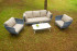 "Фиджи" лаунж-зона 5-местная плетеная из роупа (веревки), каркас алюминиевый темно-серый, роуп синий (KT18-014)