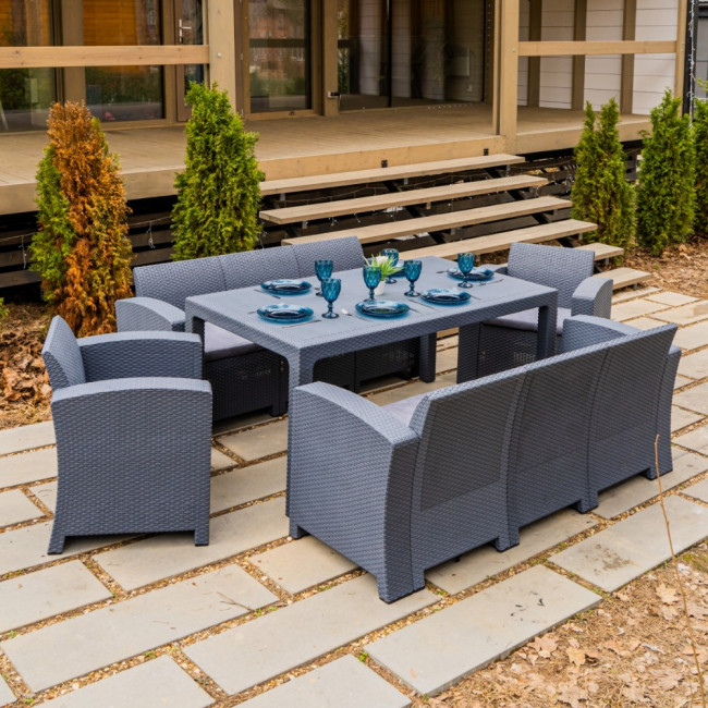 Обеденный комплект GRAND LANA LUX DINING XL графитовый