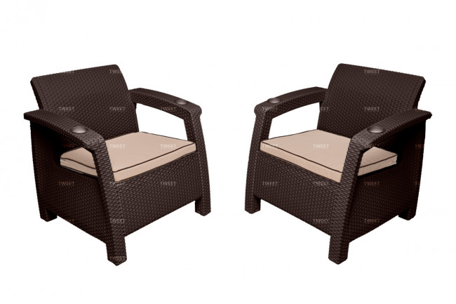 Комплект на балкон TWEET Balcony Set, цвет: венге