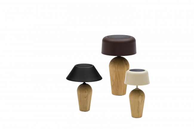 Kiruna (Bottle Teak S) Светильник антрацит, алюминий/тик