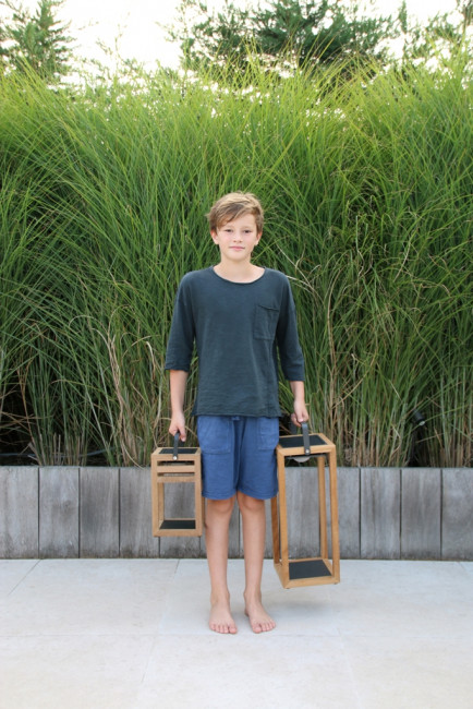 Sala 24см Лампа антрацит/натуральный, тик