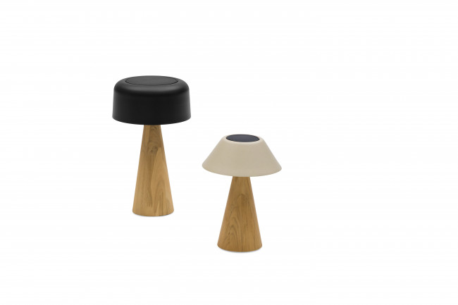 Kiruna (Cone Teak S Cap) Светильник антрацит, алюминий/тик