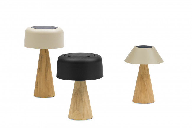Kiruna (Cone Teak S Cap) Светильник антрацит, алюминий/тик
