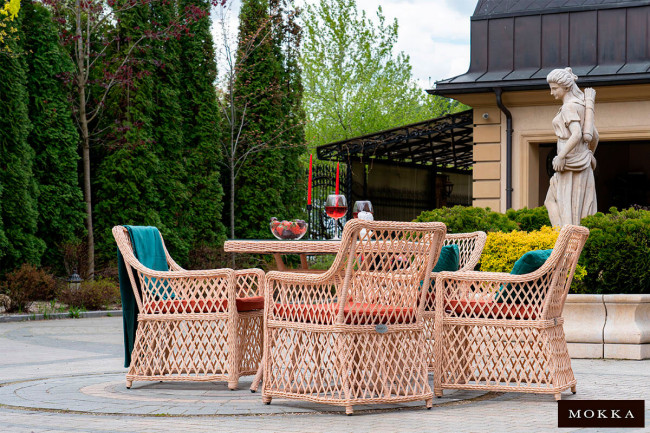 Плетеное стул-кресло MOKKA VILLA ROSA