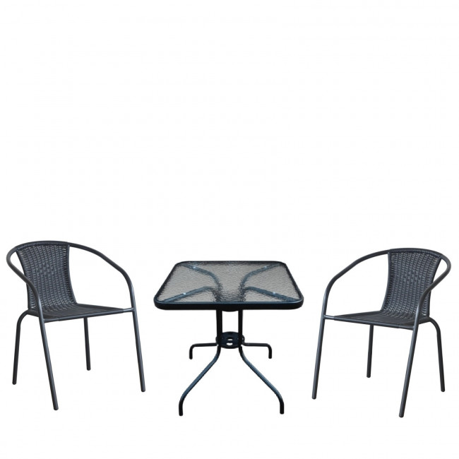 Комплект мебели Асоль LRC03/LRT03-60x60 Black (2+1)