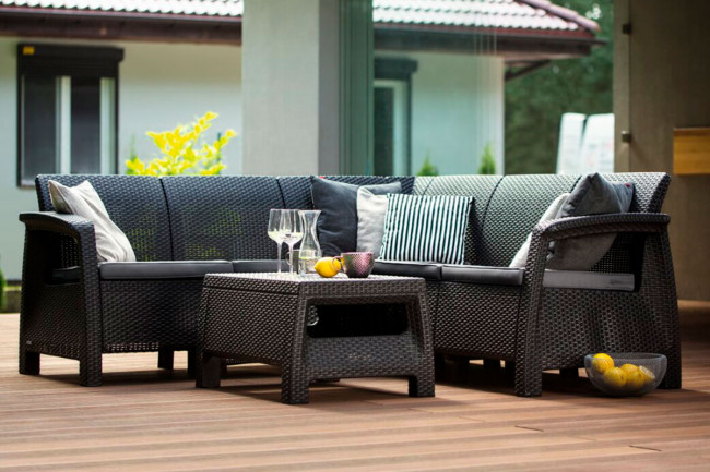 Комплект мебели Corfu Relax Set, серый