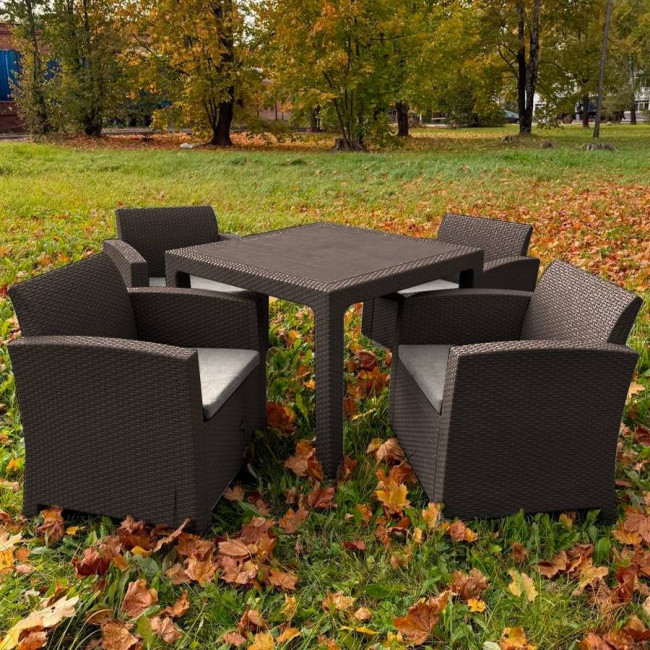 Комплект LANA MINI DINING L коричневый