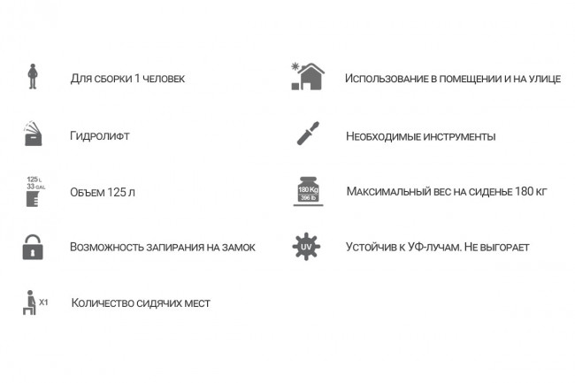 Сундук Toomax Santorini Compact 120л, коричневый Сундук Toomax Santorini Compact 120л, коричневый