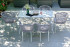 "Марсель" стул плетеный из роупа, каркас алюминий белый муар, роуп светло-серый круглый, ткань светло-серая "Марсель" стул плетеный из роупа, каркас алюминий белый муар, роуп светло-серый круглый, ткань светло-серая