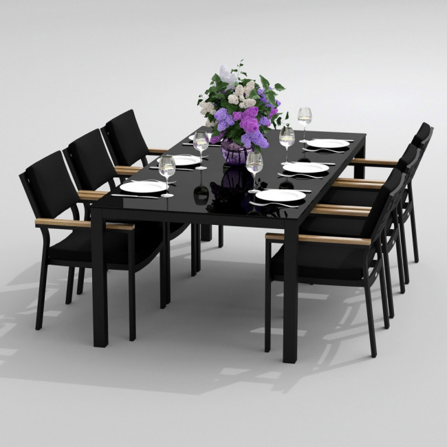 Стол обеденный CANA карбон 220x100 Стол обеденный CANA карбон 220x100